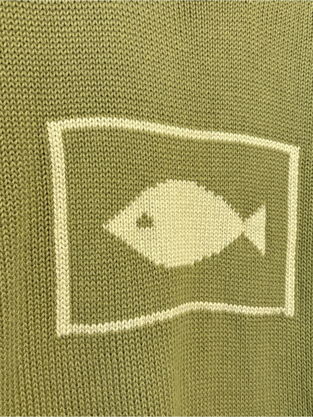Sonderhaus Shelle green cotton fish sweater - Picture 6 of 8